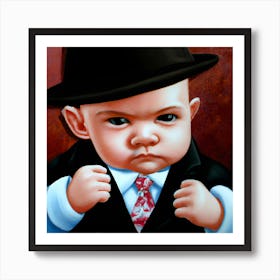 Baby In A Suit Poster