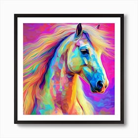 Colorful Horse Painting 1 Art Print