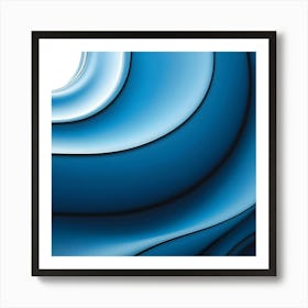 Abstract Blue Wave 9 Art Print