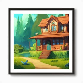 House In The Forest Art Print