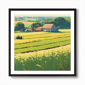 Farm In The Countryside 13 Art Print