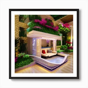 3d Rendering Of Hotel Lobby Art Print