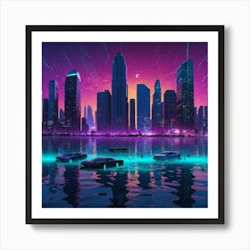 Default Climate Change Apocalypse A Submerged Cityscape Partia 1 Art Print