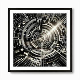 Abstract Futuristic Space Art Print