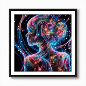 Colorful woman 2 Art Print