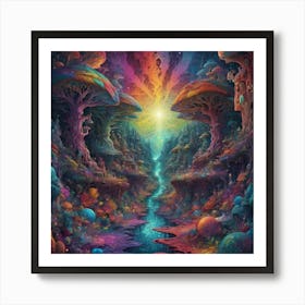 Psychedelic Forest Art Print