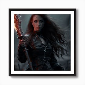 Witch With A Sword Art Print