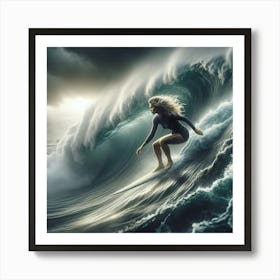 Riding A Wave Art Print