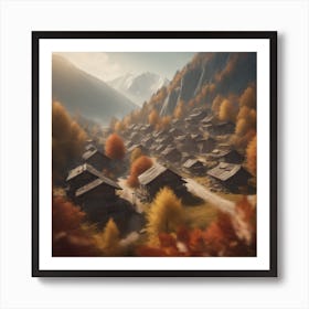 Village In Autumn 7 Art Print