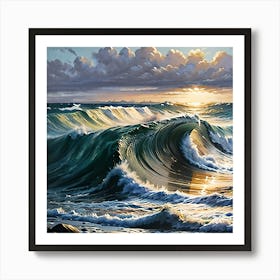 Waves of the past Art Print