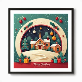 Christmas Village 2 Art Print