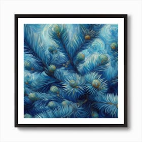 Blue spruce branches 6 Art Print