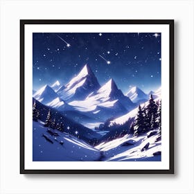 Snowy Mountains 4 Art Print