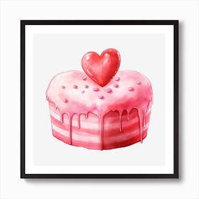 Valentine'S Day Cake 3 Art Print
