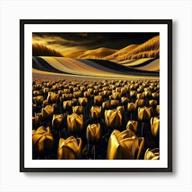 Golden Tulips 4 Art Print