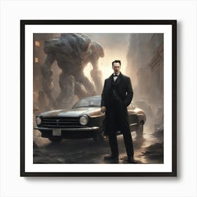 The Monster Behind The Inventor Art Print