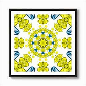 The Symbol Of Ukraine Is A Blue And Yellow Pattern Art Print