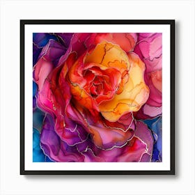 Abstract Rose Painting Art Print