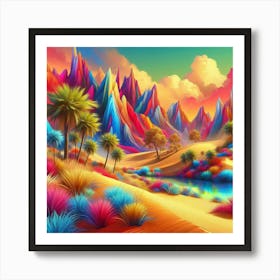 Colorful Desert Landscape 1 Art Print