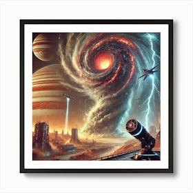 A Sci Fi Depiction Of The Hurricane Engine Cyclones Art Print