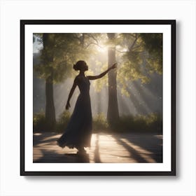 Ballerina In The Woods Art Print