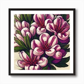 Alstroemeria Flowers 20 Art Print