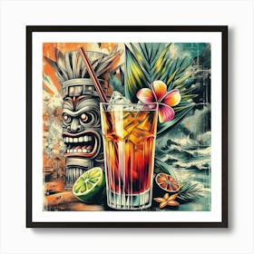 Tiki Cocktail 12 Art Print