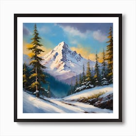 Snowy Mountain 1 Art Print