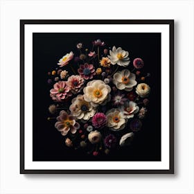 Flowers In A Circle Art Print