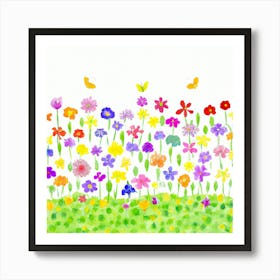 Watercolor Flowers Art Print