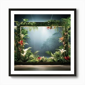 Illuminate The Scene With A Picturesque Modern Tropical Frame Blooming With An Array Of Vividly Hue 2 1 Art Print