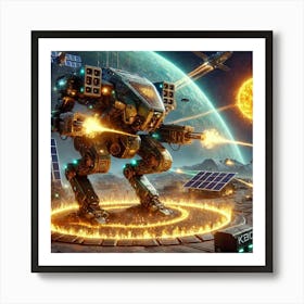 A Futuristic Sci Fi Scene Featuring The Solar Flar Art Print