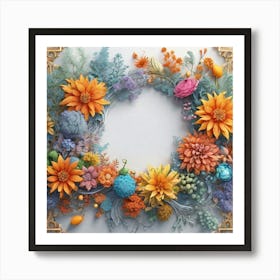Flowers In A Frame Art Print