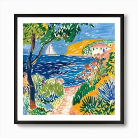 Seascape Dream Matisse Style 5 Art Print