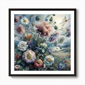 Flowers In The Meadow 1 Art Print