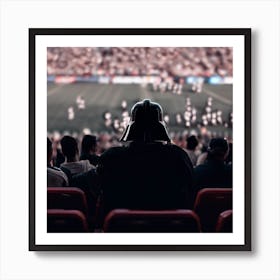 Darth Vader Watching Football Art Print