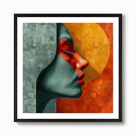 Face Of A Woman 2 - colorful cubism, cubism, cubist art,    abstract art, abstract painting  city wall art, colorful wall art, home decor, minimal art, modern wall art, wall art, wall decoration, wall print colourful wall art, decor wall art, digital art, digital art download, interior wall art, downloadable art, eclectic wall, fantasy wall art, home decoration, home decor wall, printable art, printable wall art, wall art prints, artistic expression, contemporary, modern art print, Art Print