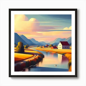 Landscape Painting 156 Art Print