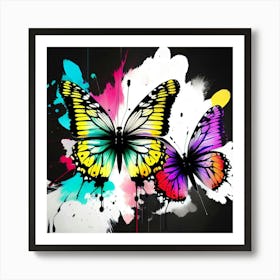 Colorful Butterflies 153 Art Print