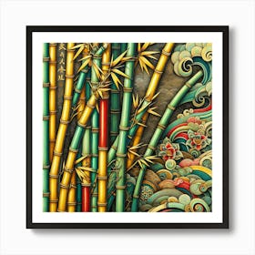 Bamboo Painting Art Print