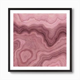 Pink Agate Texture 07 Art Print