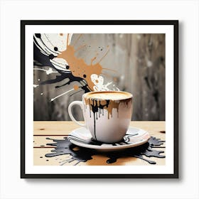 Coffee Splatter 5 Art Print