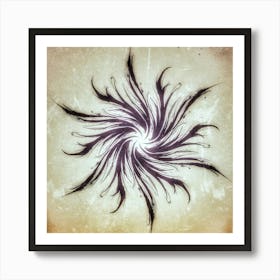 Tattoo - Sunburst, Snowflake — Stock Photo, mandala, lines, flower, geometry, geometric, ornamental, ornaments, round, textured background, black ornament, mandala design, abstract art, black sun, venom. Art Print