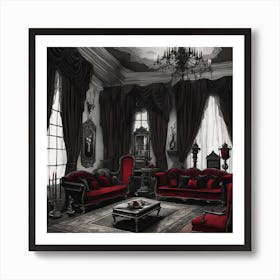 Gothic Living Room Art Print