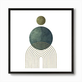 Earth And Moon Art Print