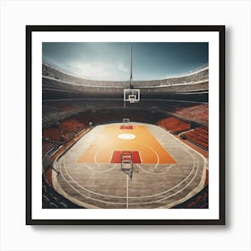 Basketball Court 4 Art Print