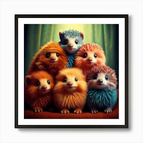 Firefly Group, Friendly, Fluffy, Creatures, Lies, Special Ability, Whimsical, Adorable, Quirky, Play (2) Art Print