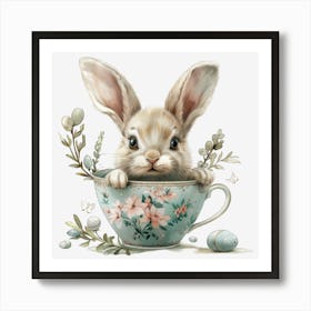 Bunny In A Teacup Poster