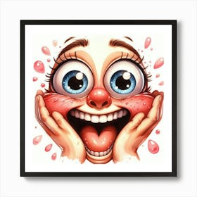 Clown Face 3 Art Print