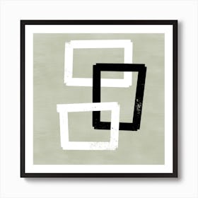 Black And White Squares Art Print